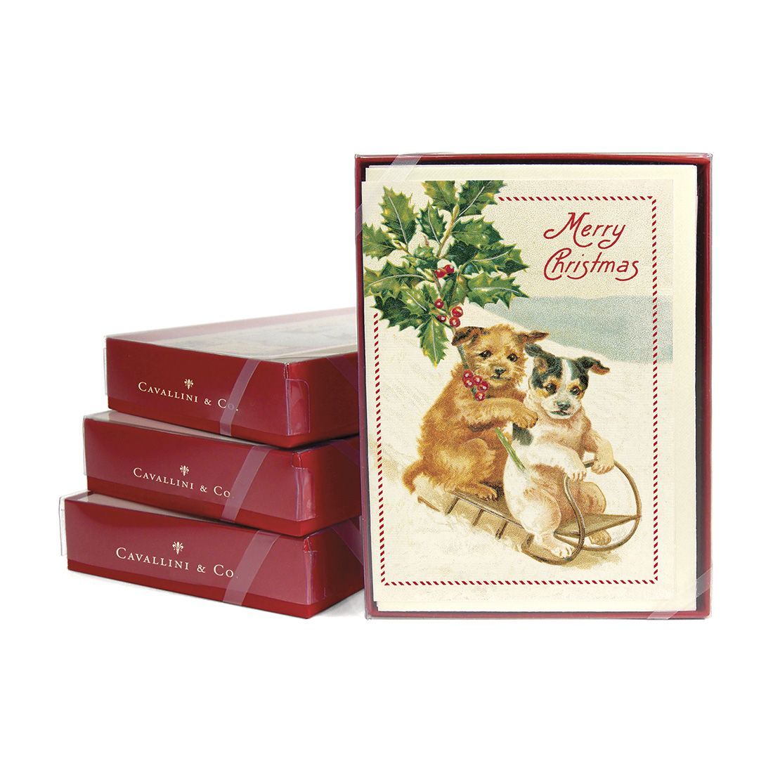 Postales Vintage Christmas Dogs (9.5X14cm)