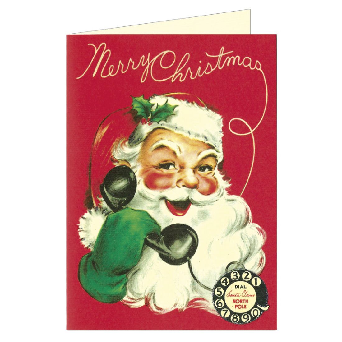 Postales Vintage Telephone Santa (9.5X14cm)