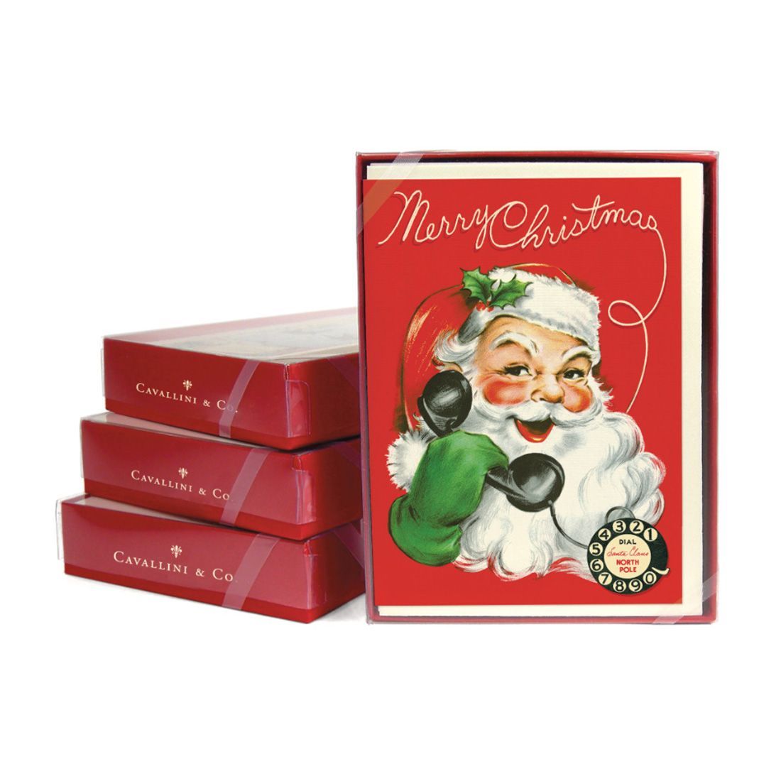 Postales Vintage Telephone Santa (9.5X14cm)