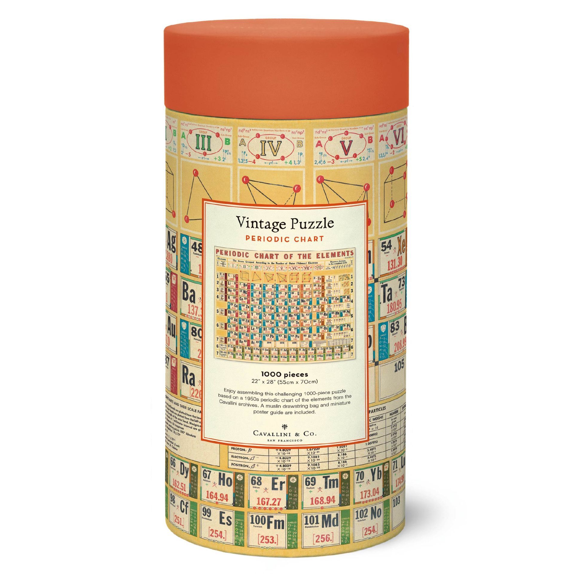Puzzle Vintage Periodic Chart 1000 Piezas (55X70cm)