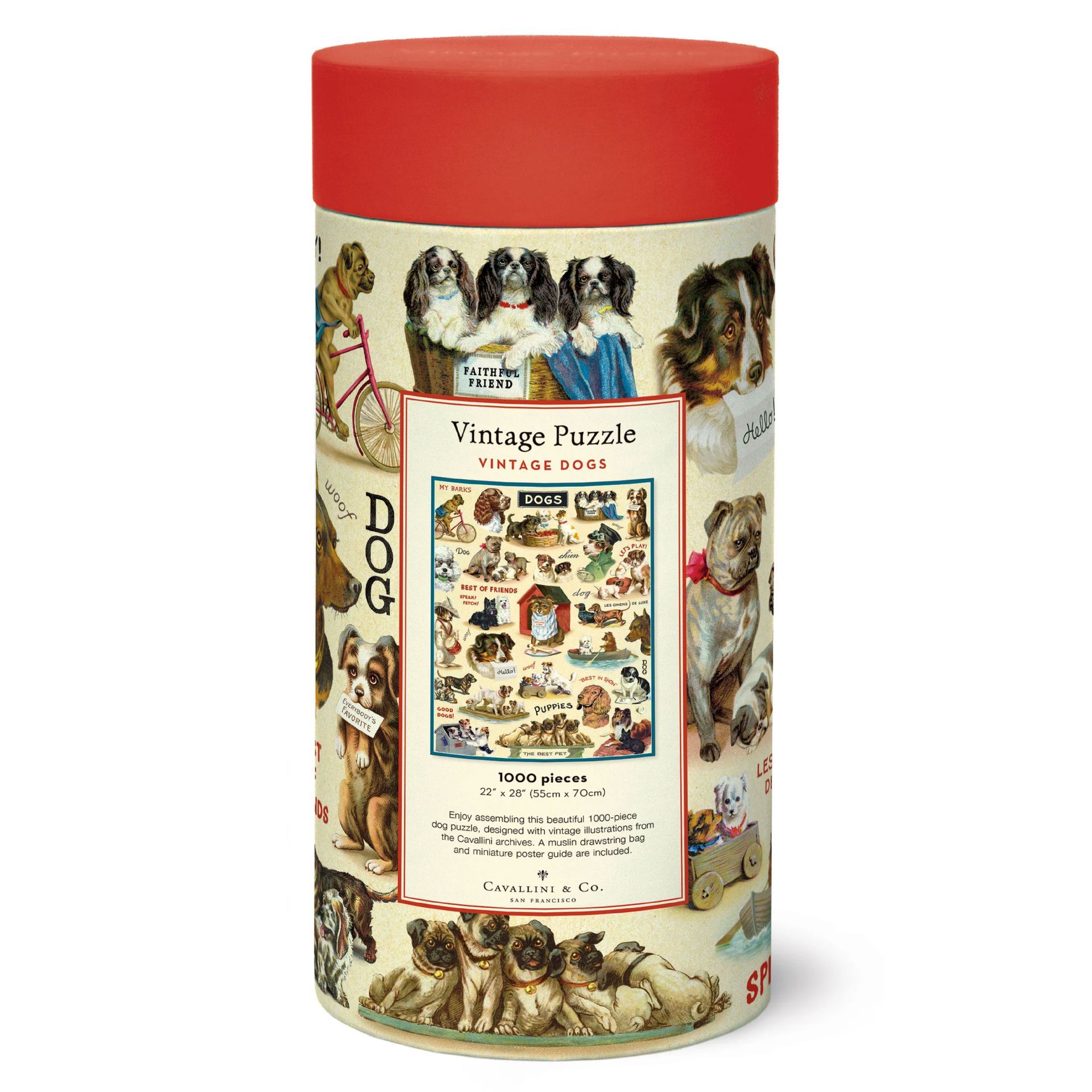 Puzzle Vintage Dogs 1000 Piezas (55X70cm)