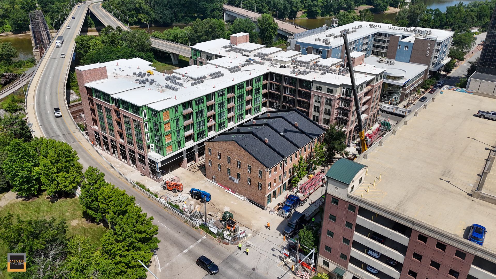 John Purdue Block building progress drone image