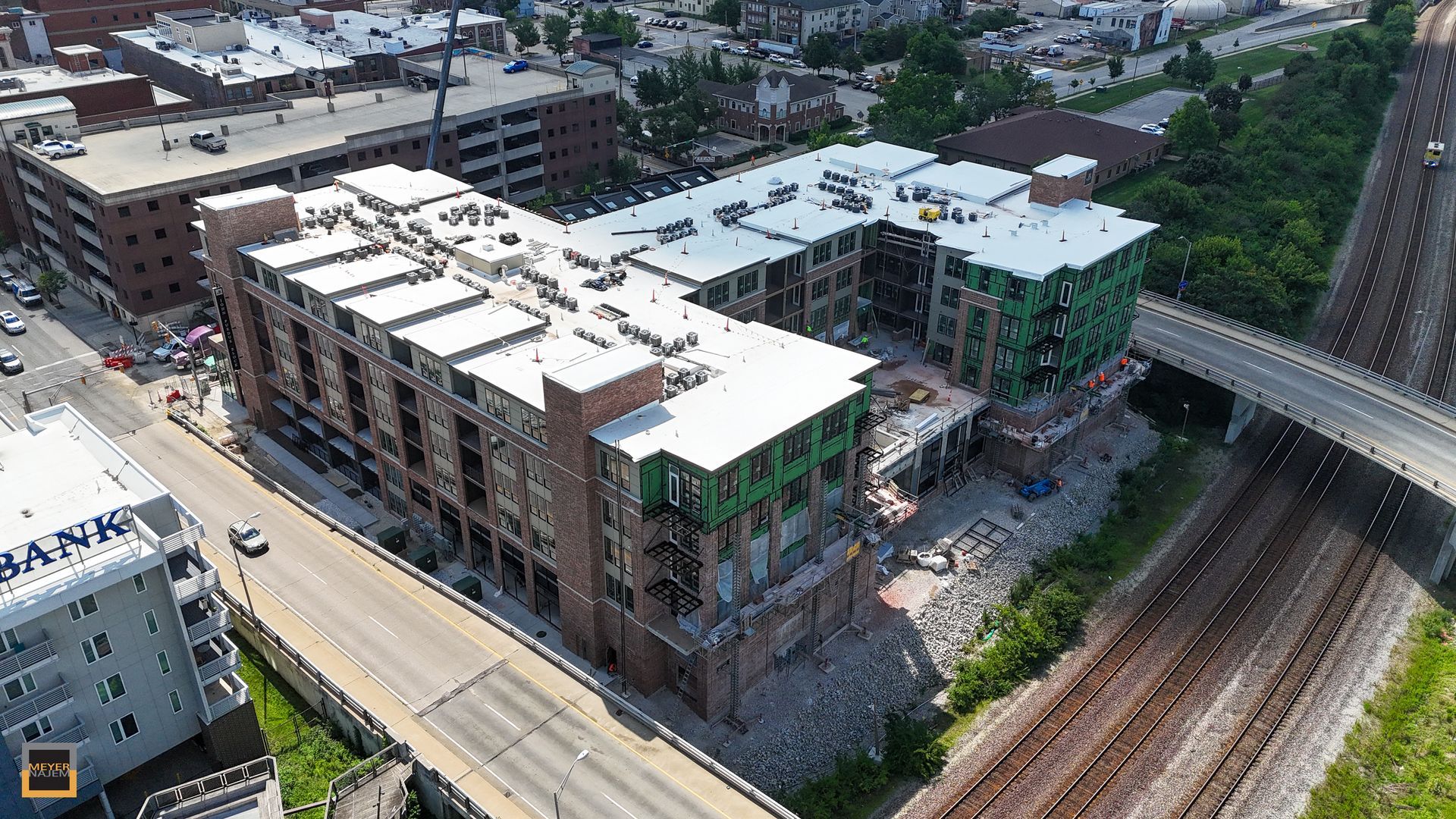 John Purdue Block building progress drone image