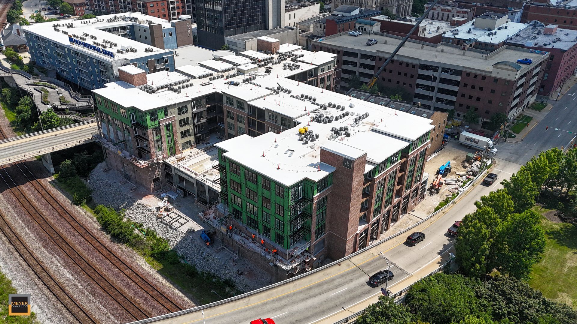 John Purdue Block building progress drone image