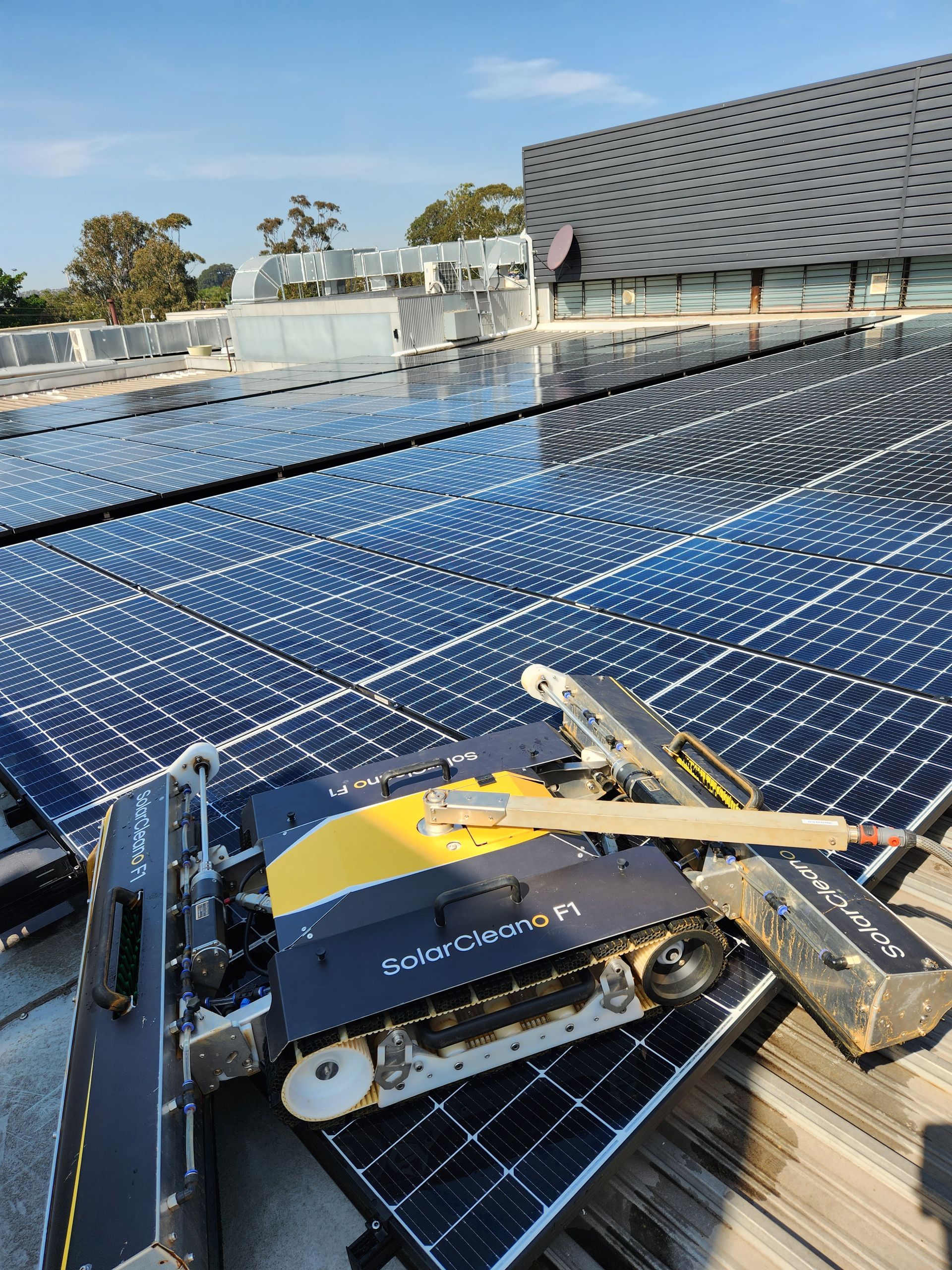 Commercial solar cleaning service