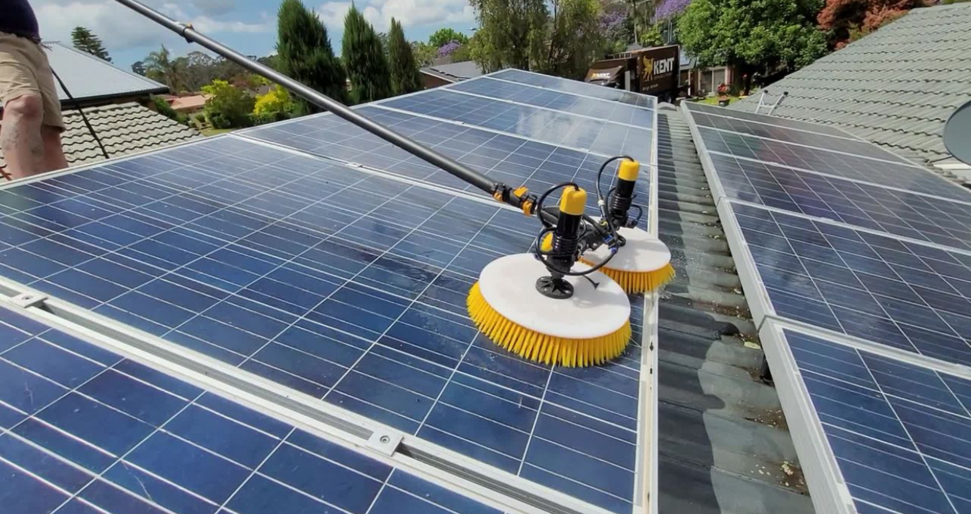 Residential solar cleaning