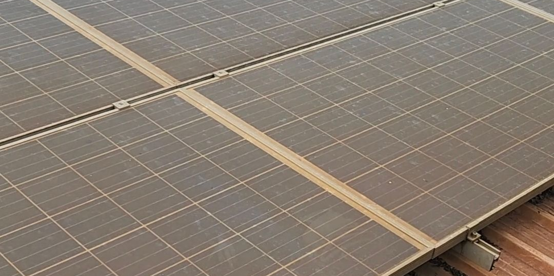 Dirty solar panel