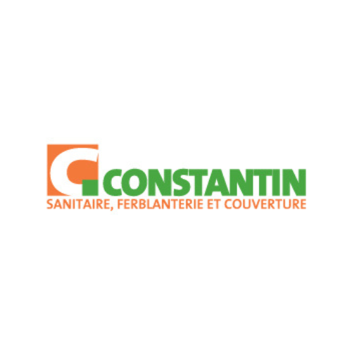 Un logo vert et orange pour une entreprise appelée constantin