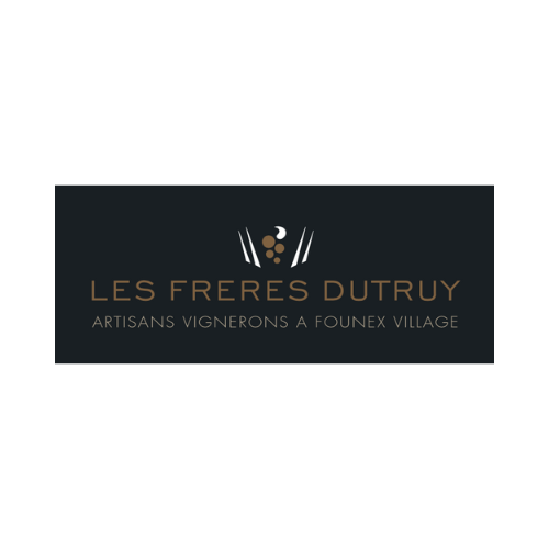 The logo for les freres dutruy artisans vignerons a founex village.