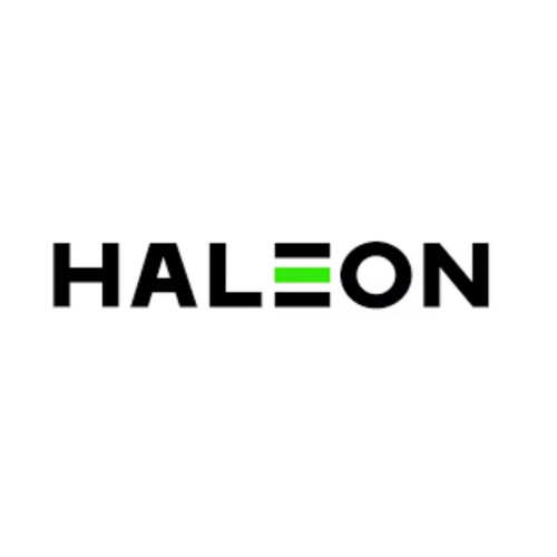 Le logo haleon est noir et vert sur fond blanc.