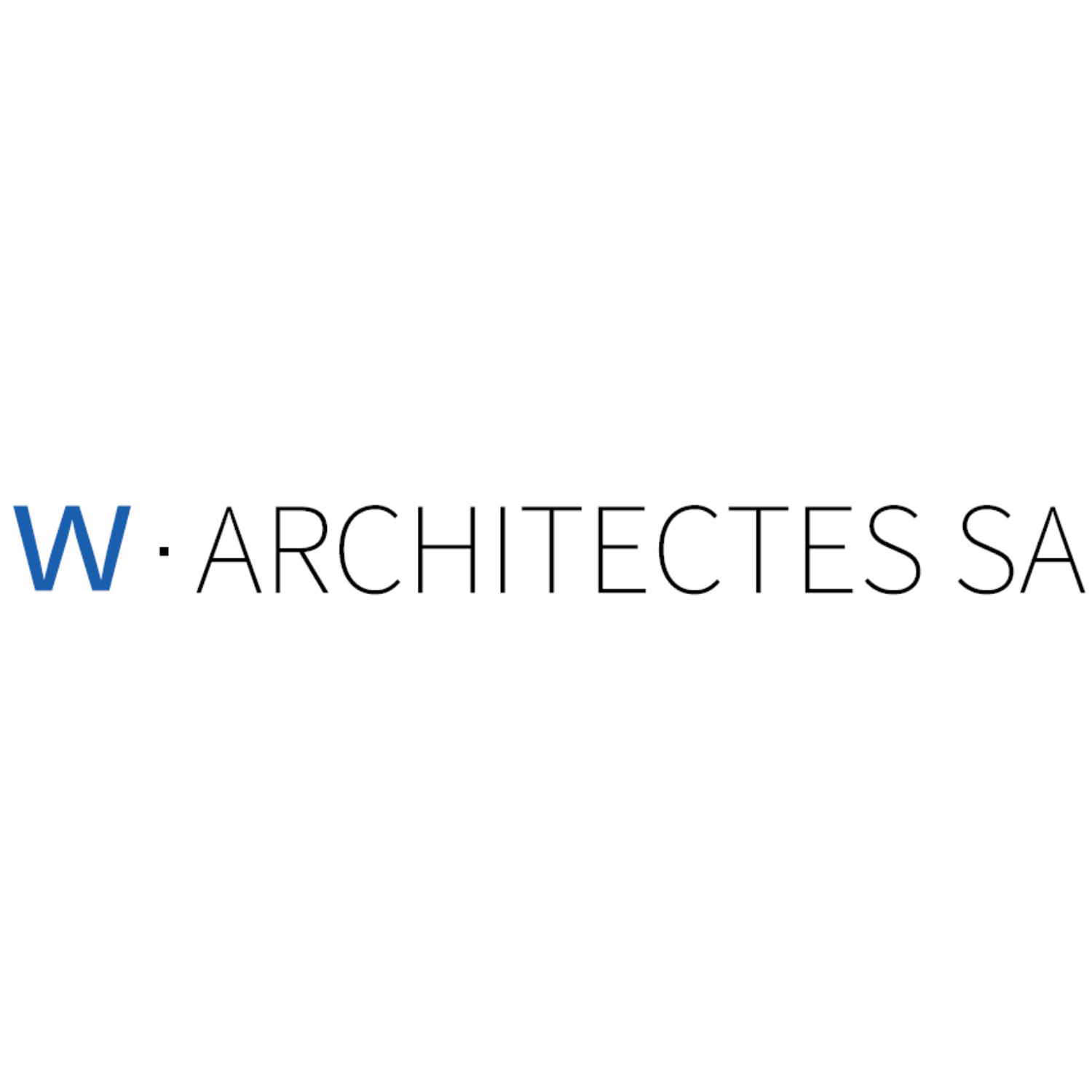 Un logo bleu et noir pour wettstein architectes sa