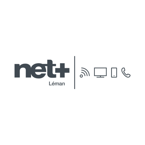 C'est un logo pour une entreprise appelée net + leman.