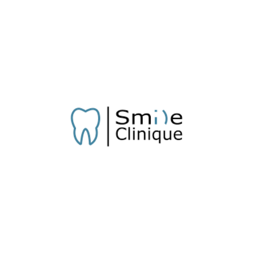 Un logo pour une clinique dentaire avec une dent dessus.