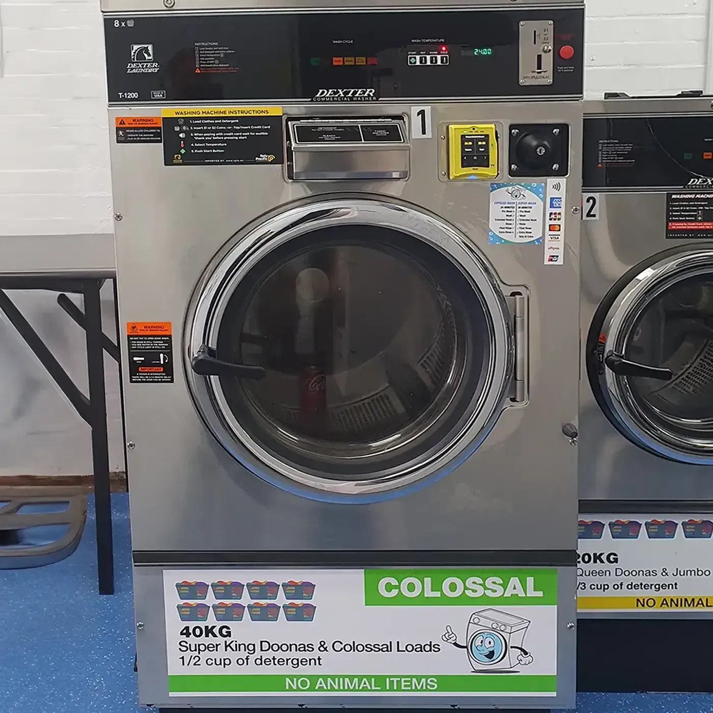 Jumbo 20kg washers at San Mateo Laundromat in Mildura