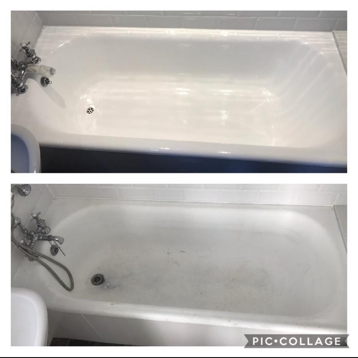 full bath restoration before and after picture