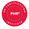 Red circular PHR certification seal with white text and an inner pink center.