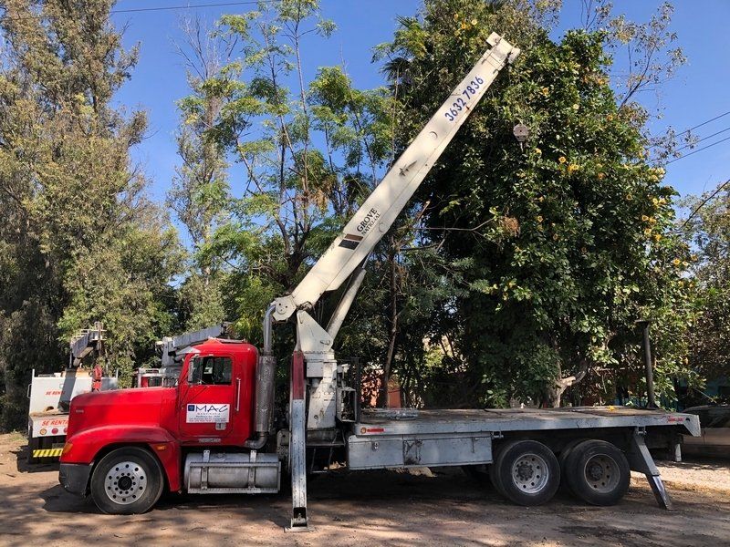 Grúas industriales con plataforma para transporte