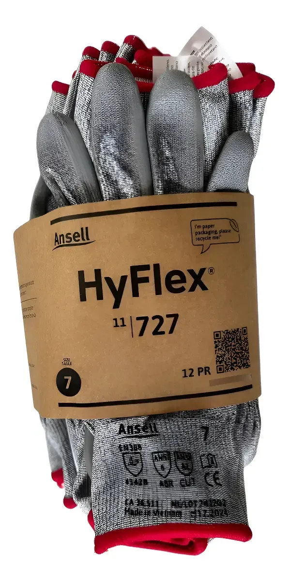 Guante Ansell Hyflex 11-727 Resistente Al Corte 12 Pares