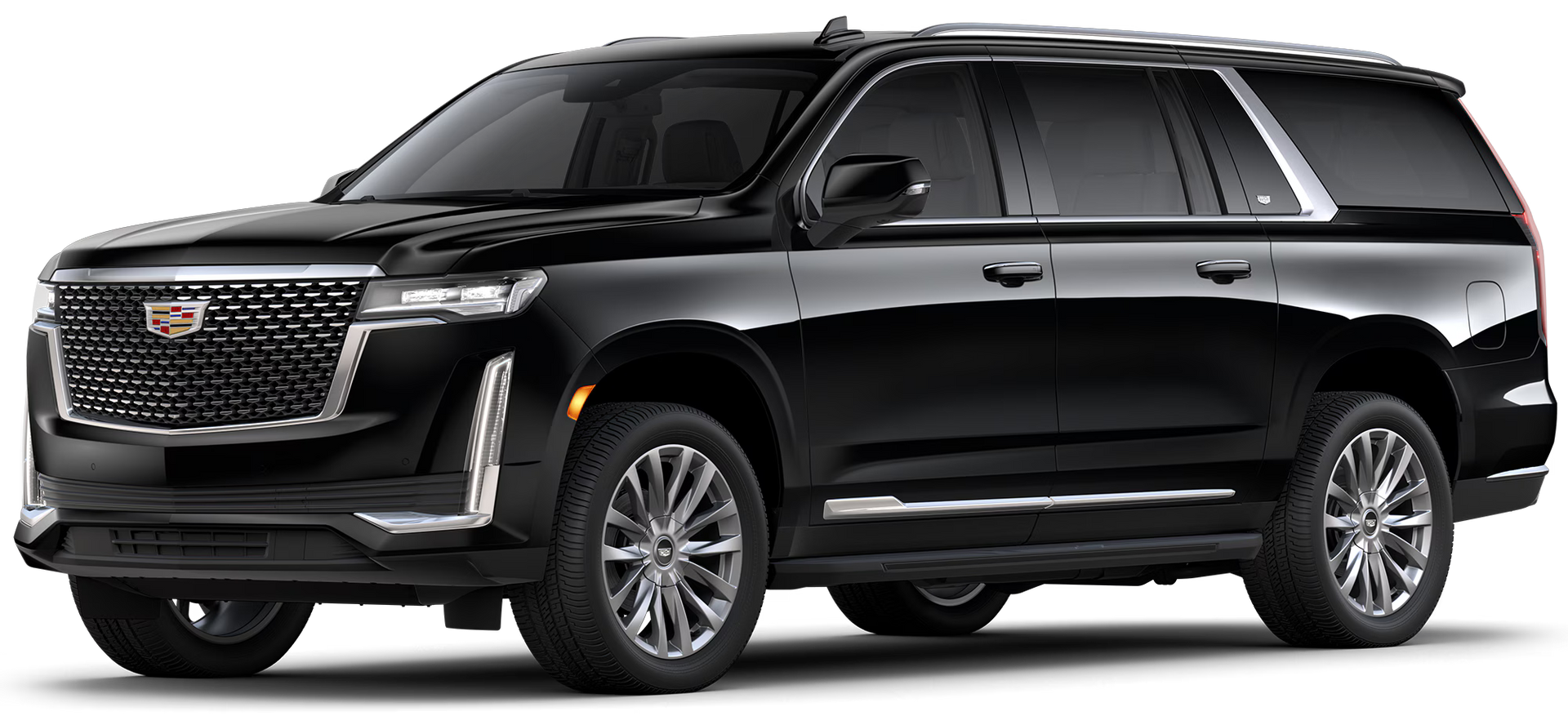Black Cadillac Escalade SUV parked outside.