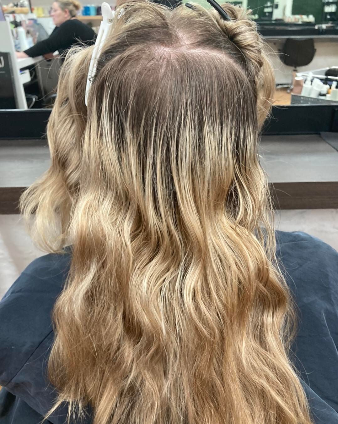 Blonde Hair Being Styled — Lavish Hair in Shepparton, VIC
