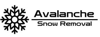 Avalanche Snow Removal logo with a black snowflake icon and text on a white background