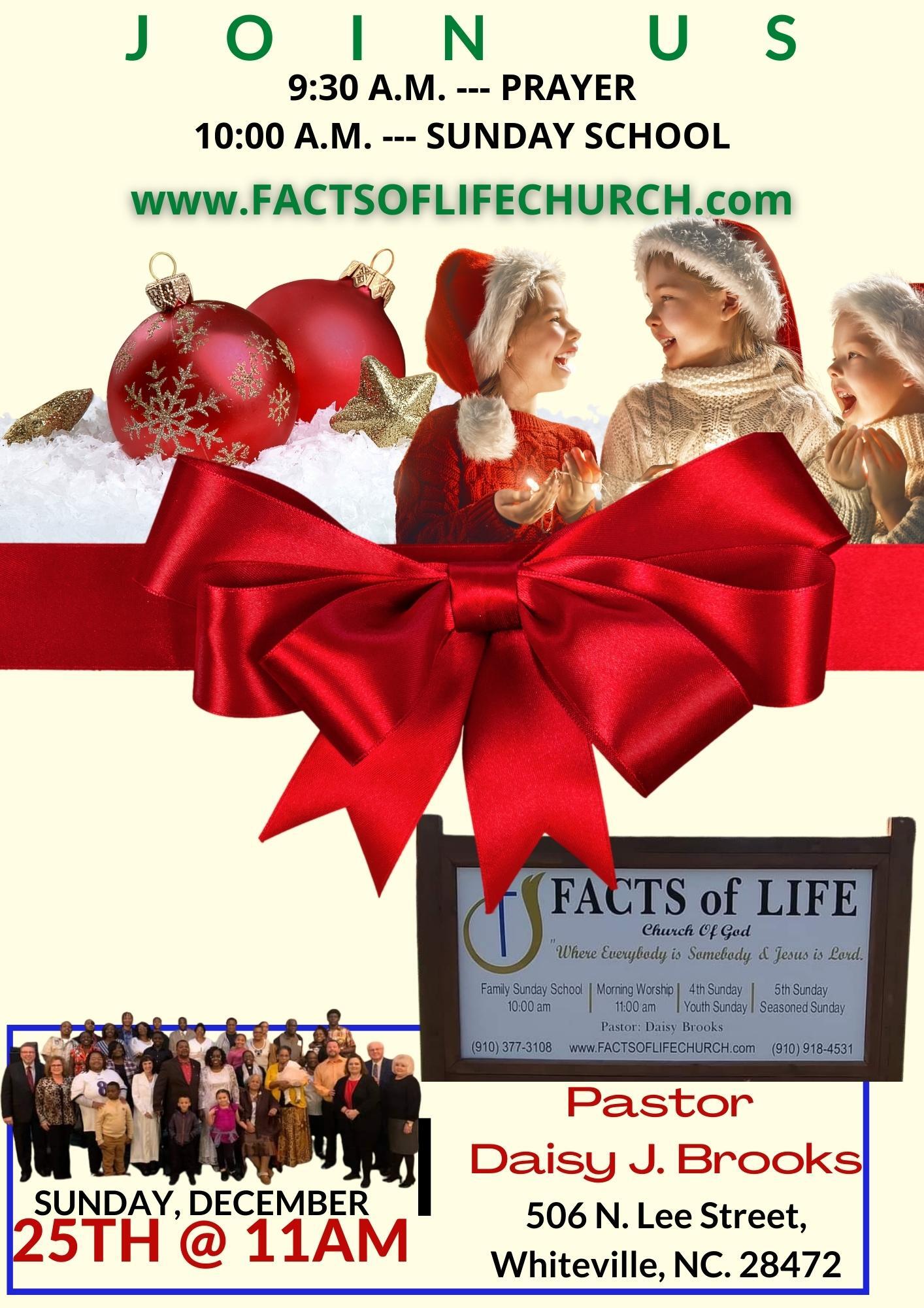 Church Whiteville, NC Facts of Life Church
