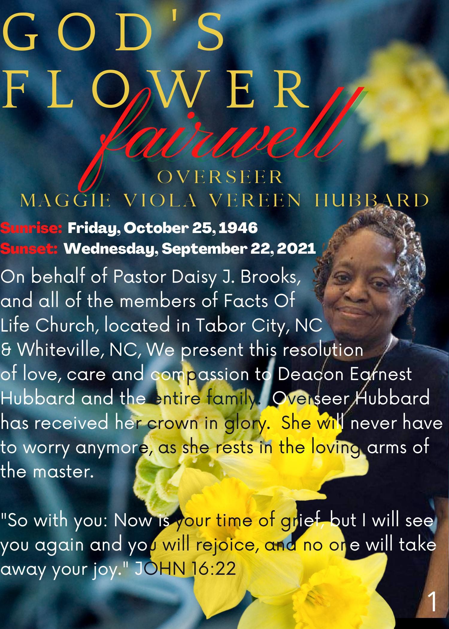 God's flower fairwell God's flower fairwell