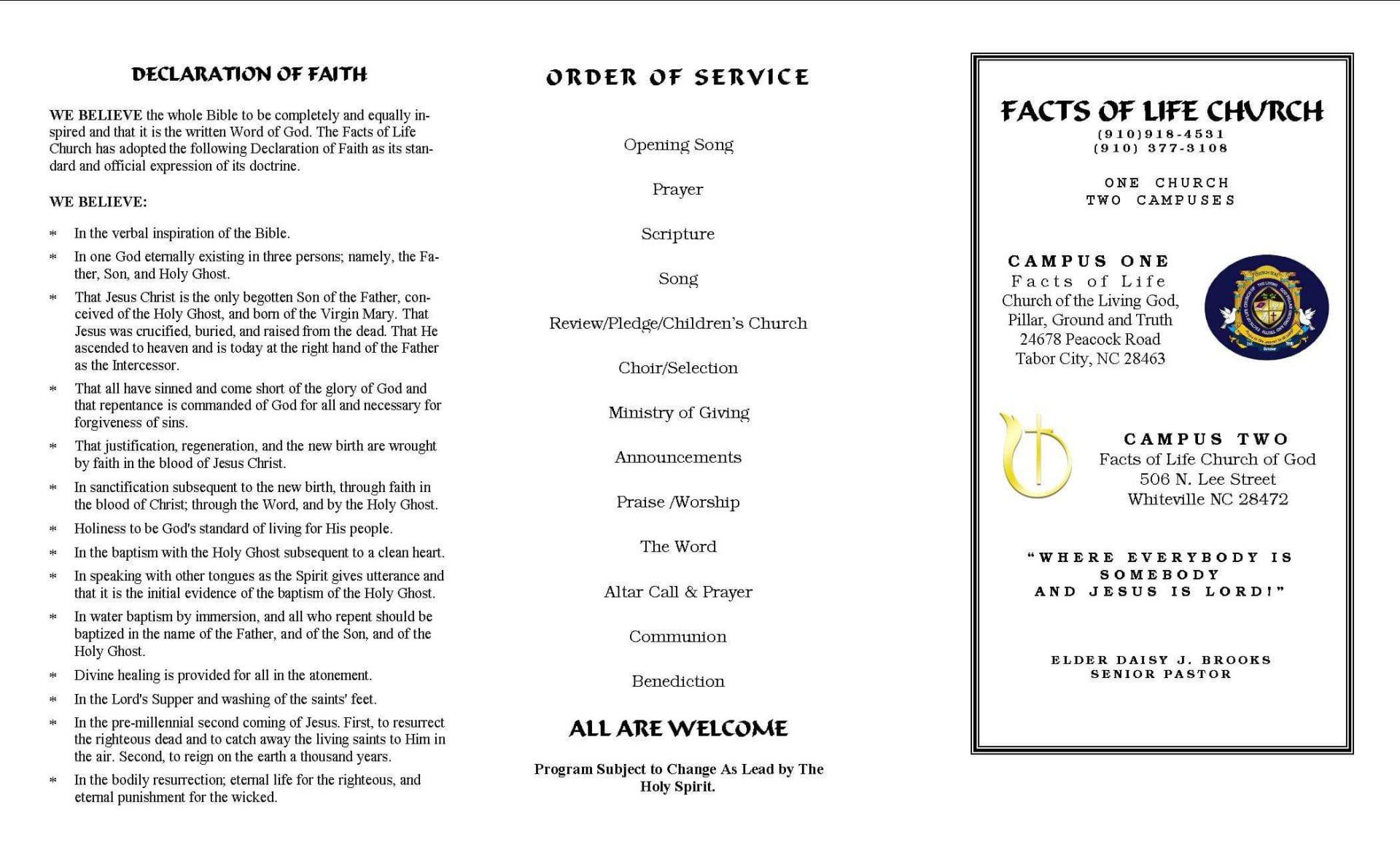 Facts of Life Church Facts of Life Church