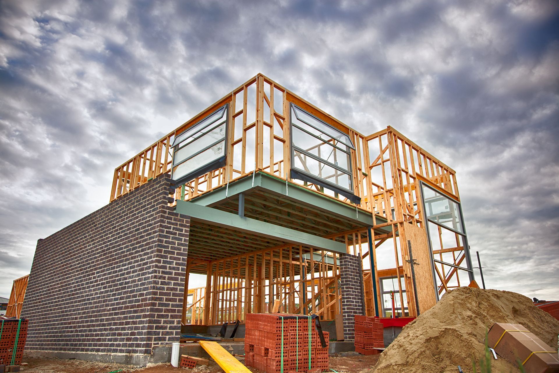 Home under construction.