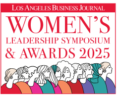 Los Angeles Business Journal Women's Leadership Symposium & Awards 2025, with illustration of diverse women's faces.