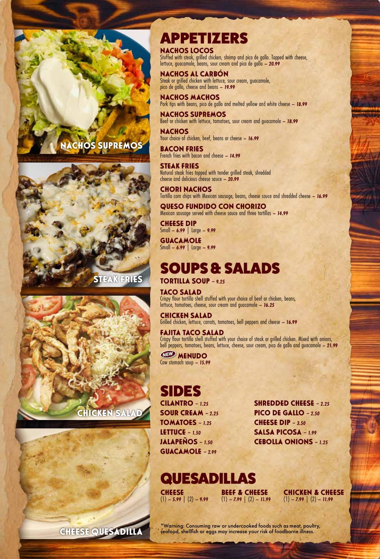 Mexican Food Menu Baxter, MN El Tequila