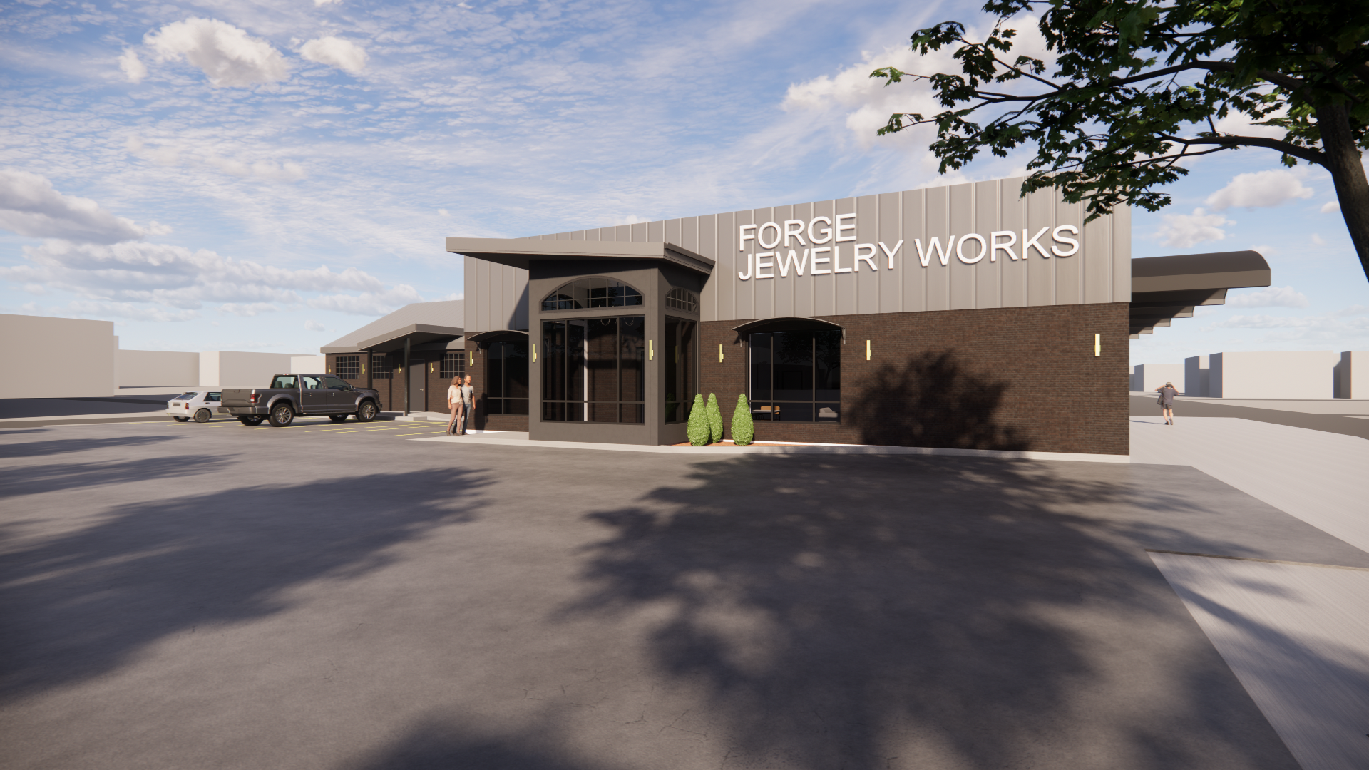 Exterior view of the Forge Jewelry Works entrance