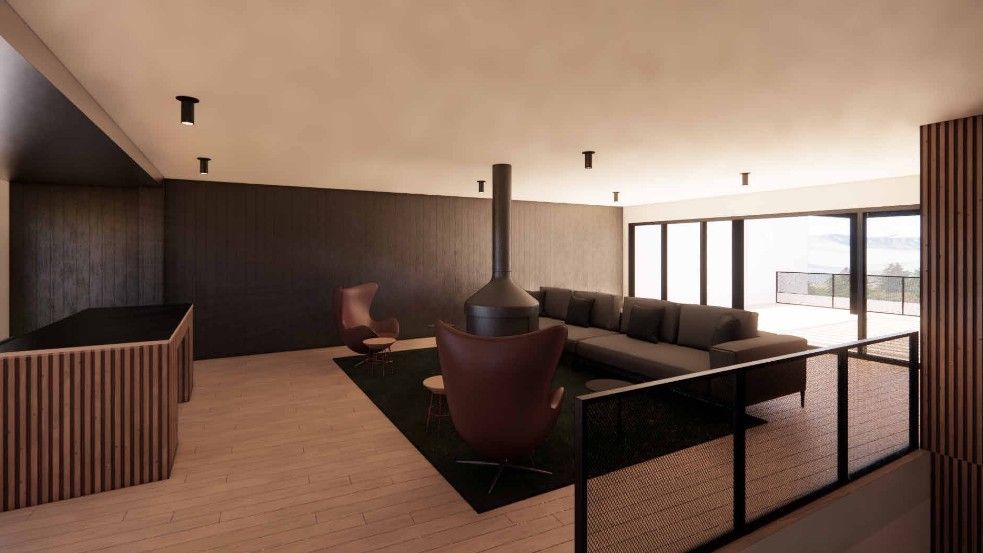 interior rendering of modern residence