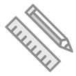 Lineal und Stift