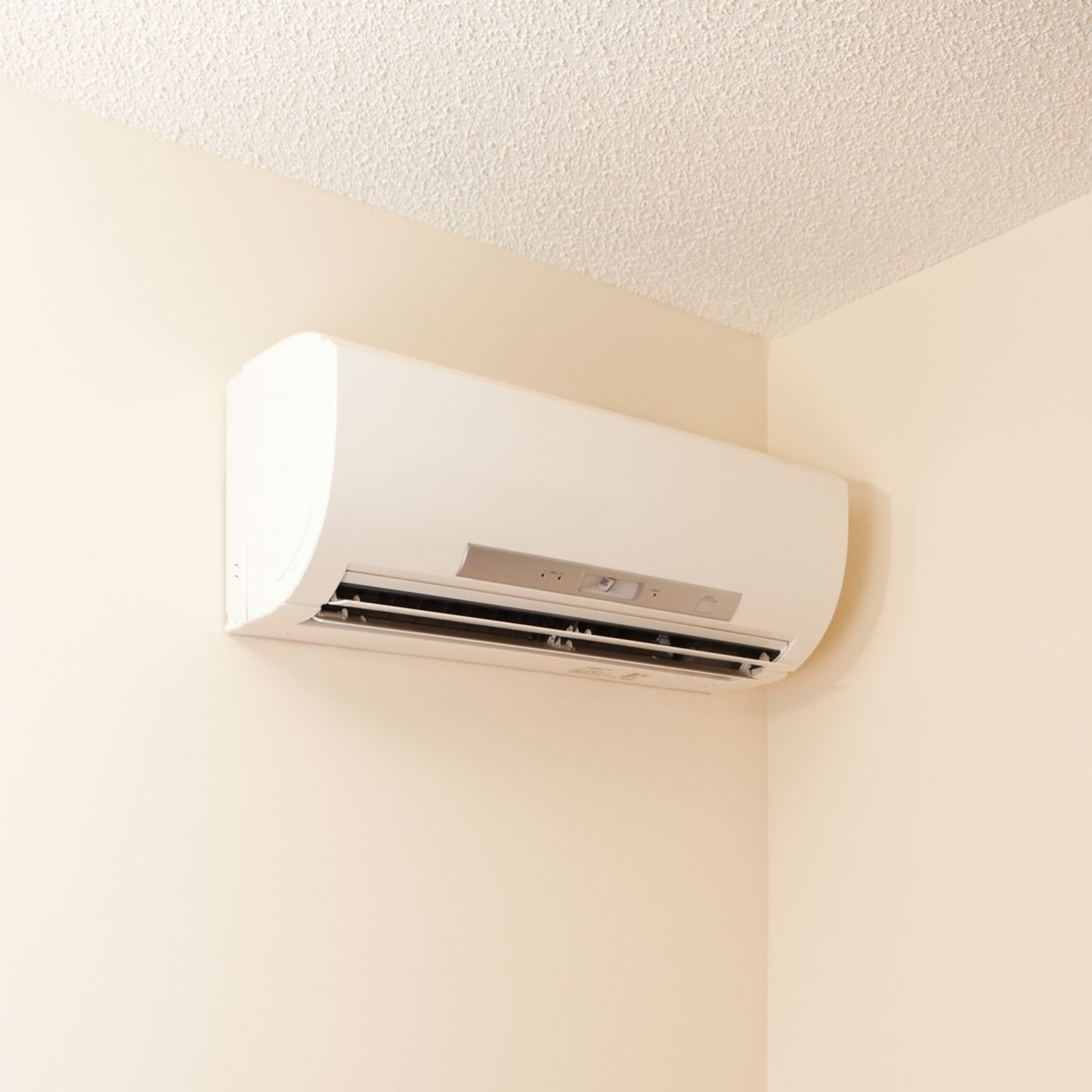 Ductless mini split heat pump indoor heating and air conditioning unit.