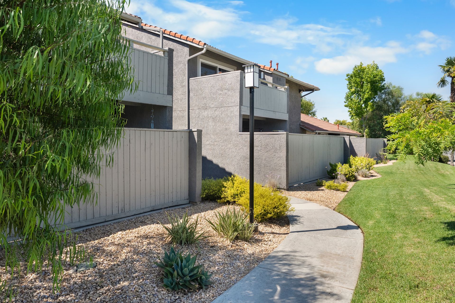 apartment exterior and walkway