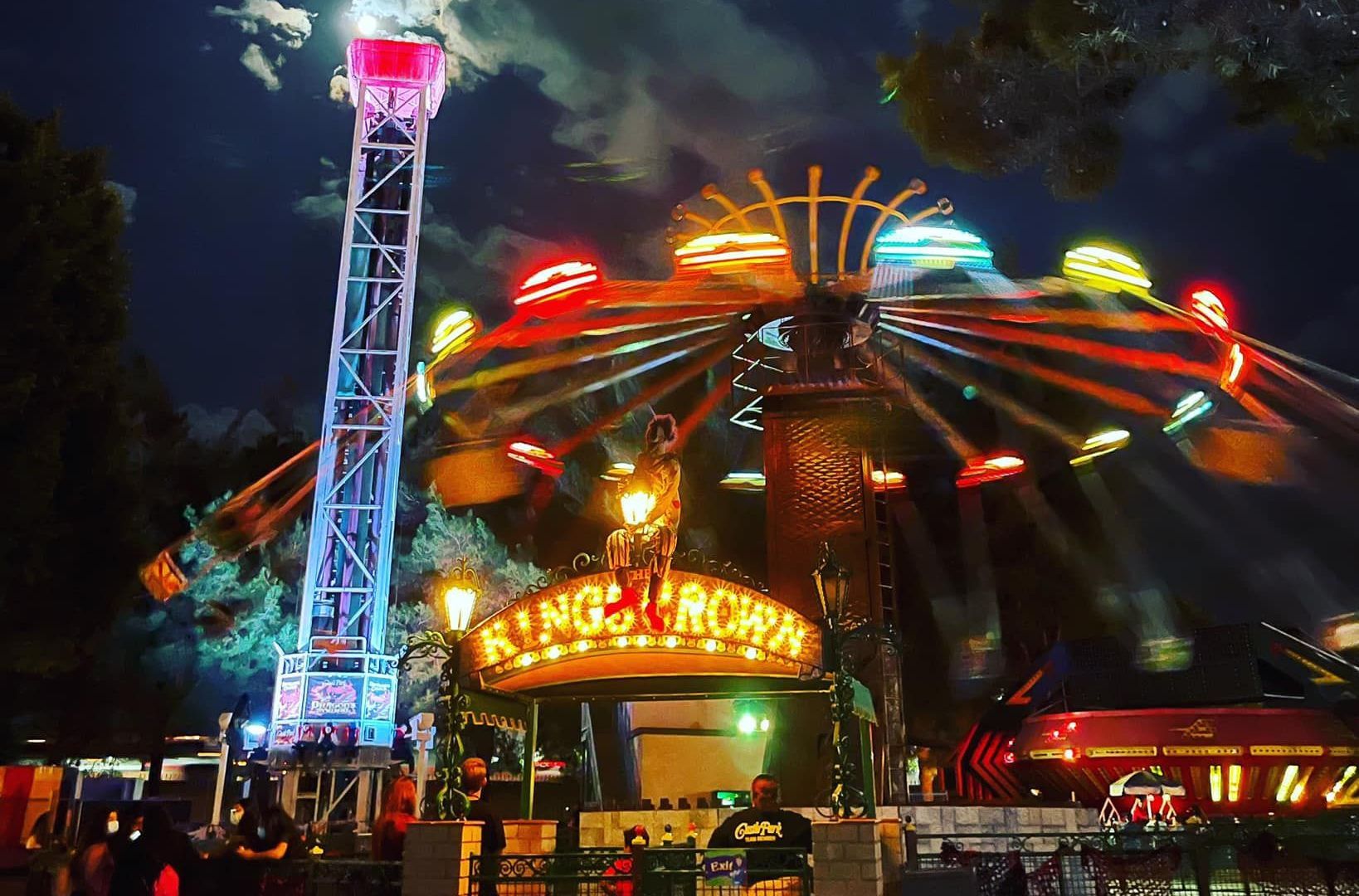 castle park ride at night
