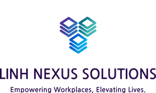 Linh Nexus Solutions logo with the tagline “Empowering Workplaces, Elevating Lives.”