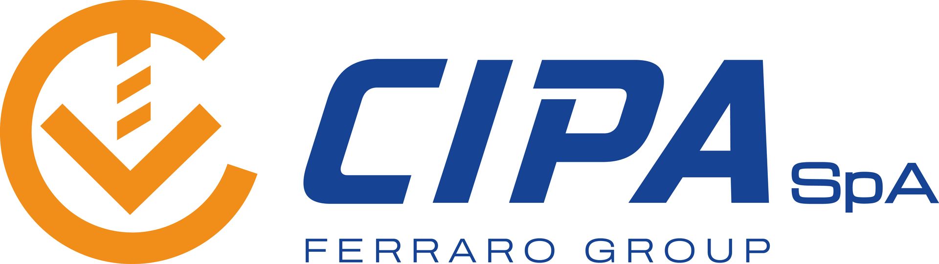 Logo blu con un quadrato contenente due rettangoli bianchi verticali accanto alla scritta