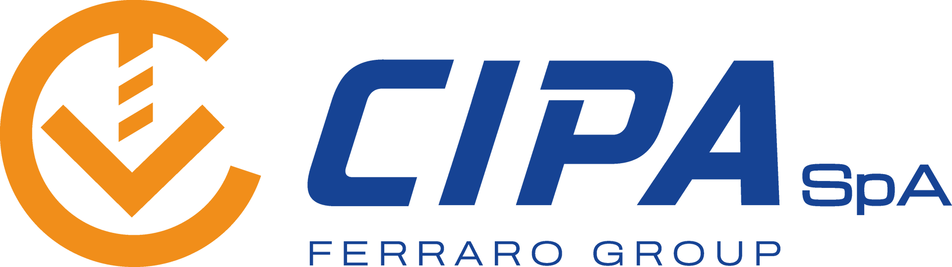 Logo con quadrato blu contenente due rettangoli verticali bianchi e la scritta