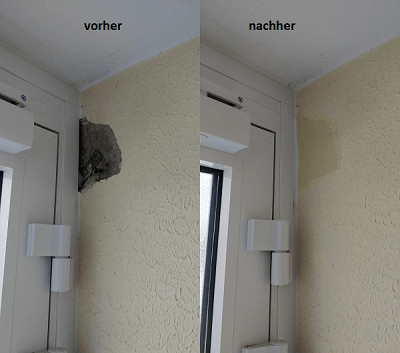 Reparatur eines Lochs in der Wand