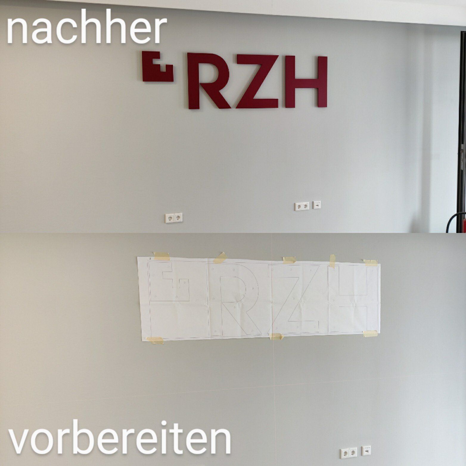 Werbung an Wand