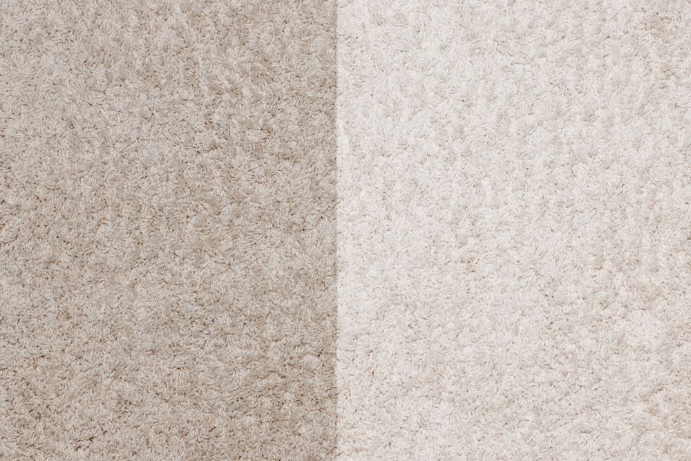 A close up of two different types of sand.