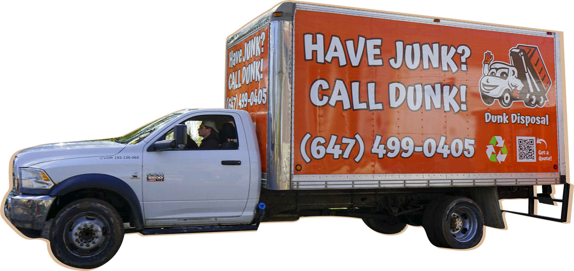 Dunk Disposal junk removal truck serving the Greater Toronto Area