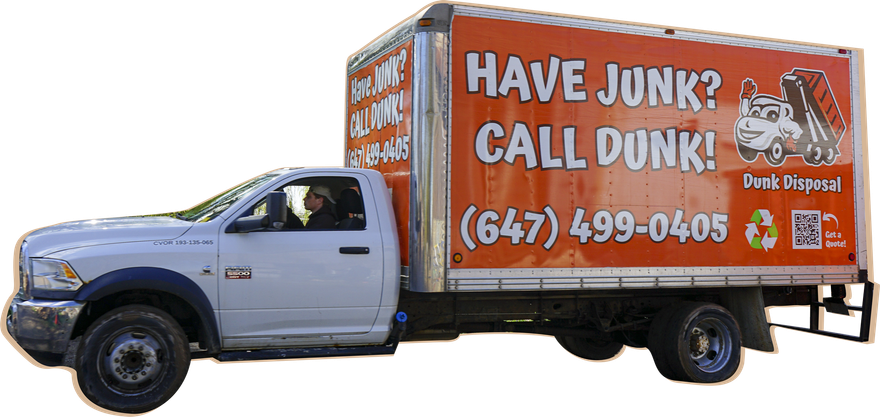 Dunk Disposal junk removal truck serving the Greater Toronto Area