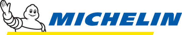 Michelin logo: White Michelin Man with blue