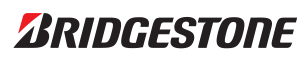 Bridgestone logo with black text and a red and black stylized B.