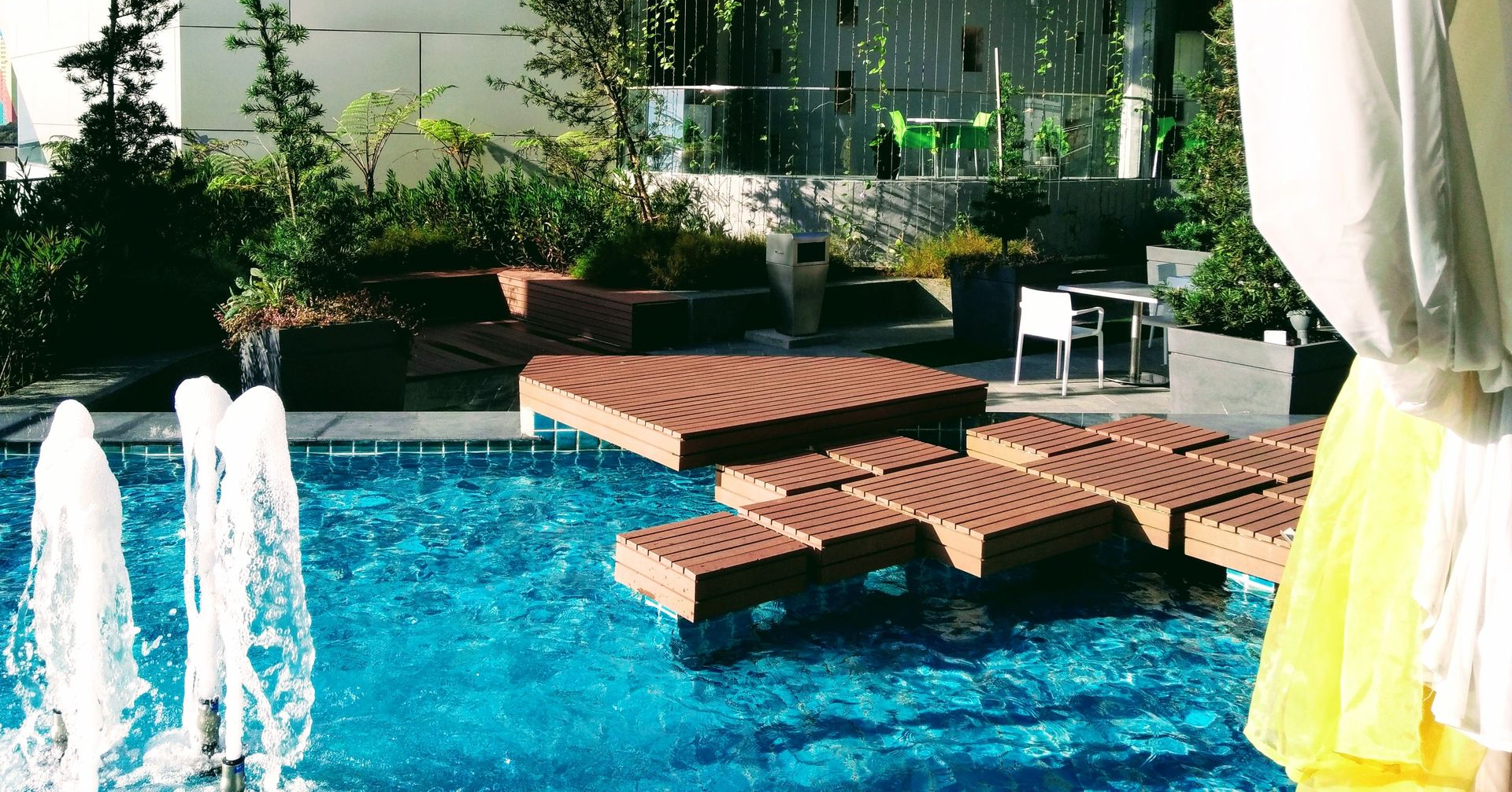 Pool deck sealer UV and heat protection