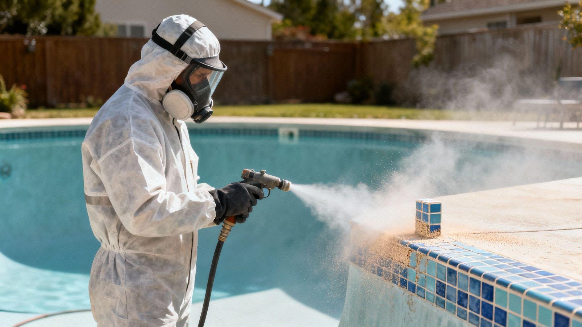 Removing calcium scale from pool tile safely