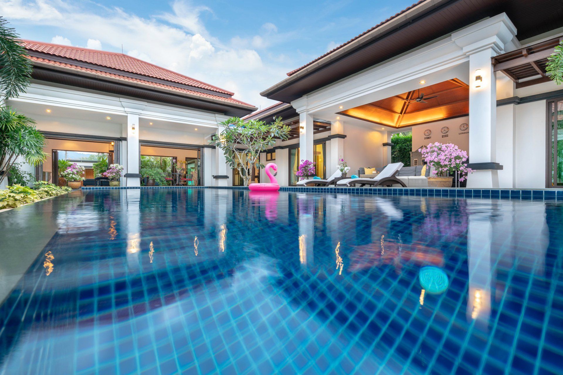 cleaning pool tiles